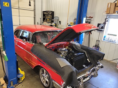 Power brake installation on 57 Chevy Indianola, IA